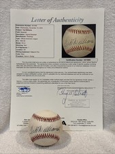 VINTAGE Ted Williams AUTOGRAPHED OAL (Budig) Baseball, Boston Red Sox JSA LETTER
