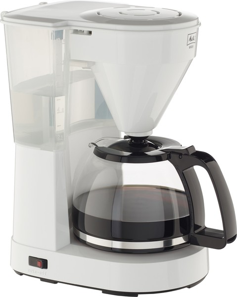 Melitta Filterkaffeemaschine Easy 1023-01 Weiß 15 Tassen Glaskanne Warmhalten-image