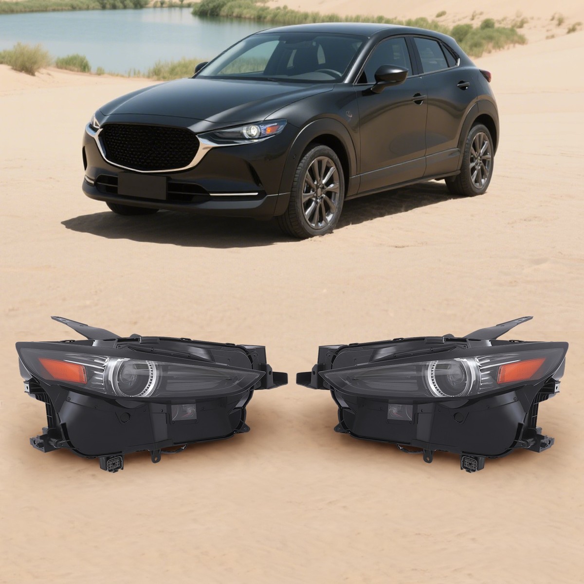 For 2020-2025 Mazda CX-30 Adaptive LED Headlight Headlamps w/AFS