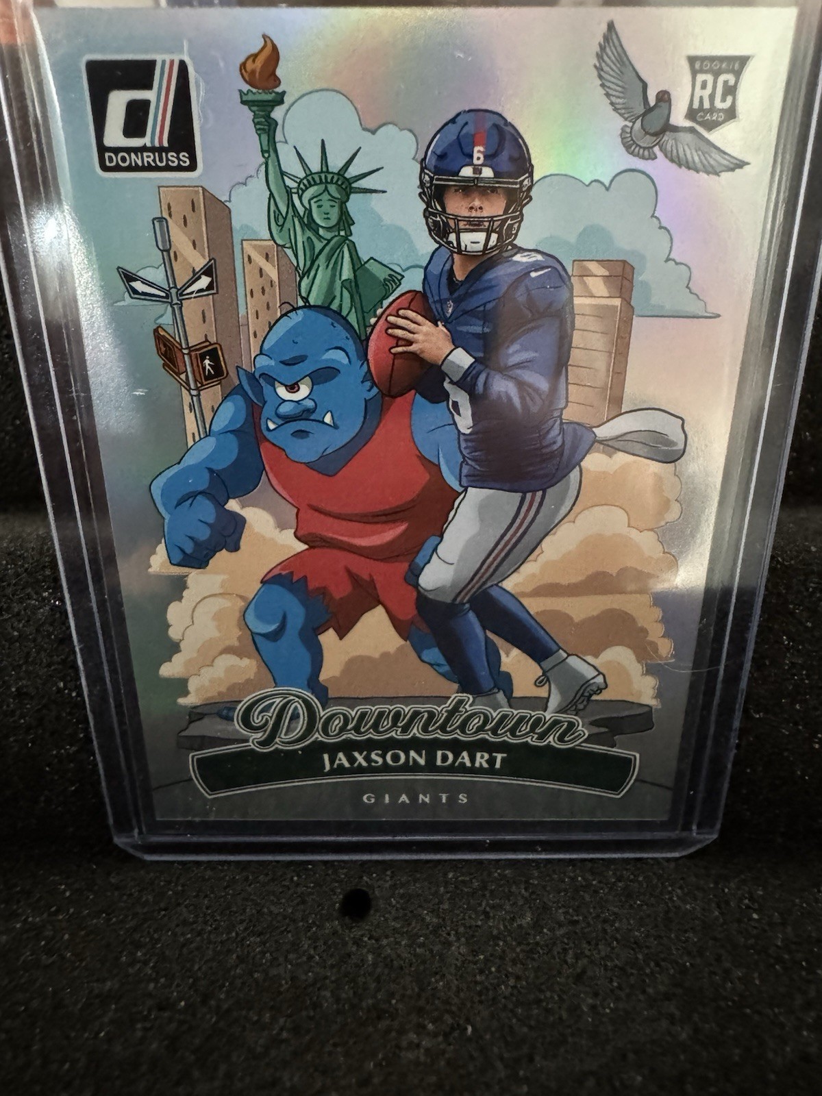 2025 Panini Donruss Downtown Jaxson Dart #14 Giants Rookie RC