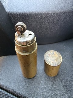 Brass Trench Art Petrol Lighter WW1/WW2 Era Functional