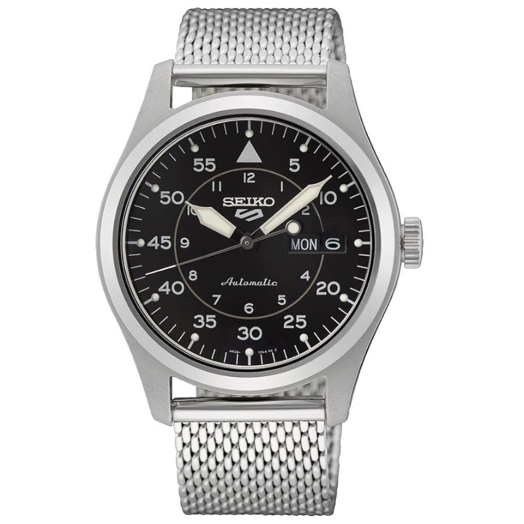 SEIKO 5 Sports SRPH23K1 Orologio Militare Automatico Uomo Bracciale Acciaio