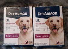 2 Pet Armor for Large Dogs Dog Flea Tick Medicine Drops Treatment 45-88 Ibs M1 