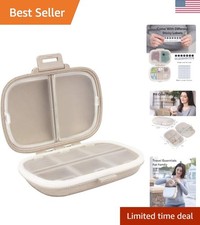 Travel Pill Organizer, 8 Compartments Portable Pill Case, Daily Pill Box to H...