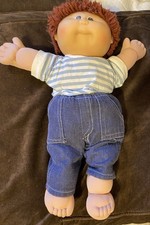 1982 Cabbage Patch Kid BOY Brown Eyes RED Hai...