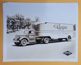 Fruehauf Trailer MACK Truck J. Norman Geipe Moving Baltimore 1930s Photo