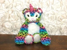 Adventure Planet Rainbow Plush FluffyTale Leopard Unicorn Cat Stuffed Heavy Arms