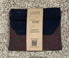 Delta One Travel Amenity Bag Toiletries Kit Recycled Materials NEW Red And Blue