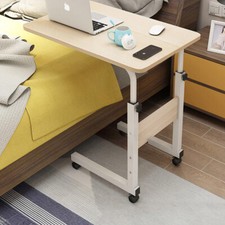 Laptop Table on Wheel Sofa Bed Side End Tray Hospital Medical Table Adjustable