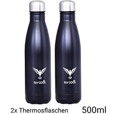 2er Isolierflasche Thermosflasche Trink Flasche Wasserflasche BPA frei 500ml