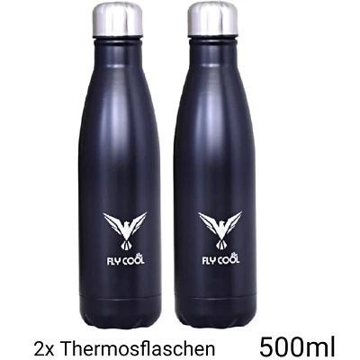 2er Isolierflasche Thermosflasche Trink Flasche Wasserflasche BPA frei 500ml - Bild 1 von 3