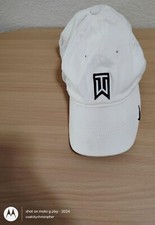 Tiger Woods Nike Baseball Cap White with Woods on back and Nike Swoose on side