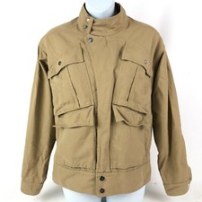 Women's ZARA Khaki pockets Utility Full zip jacket size M