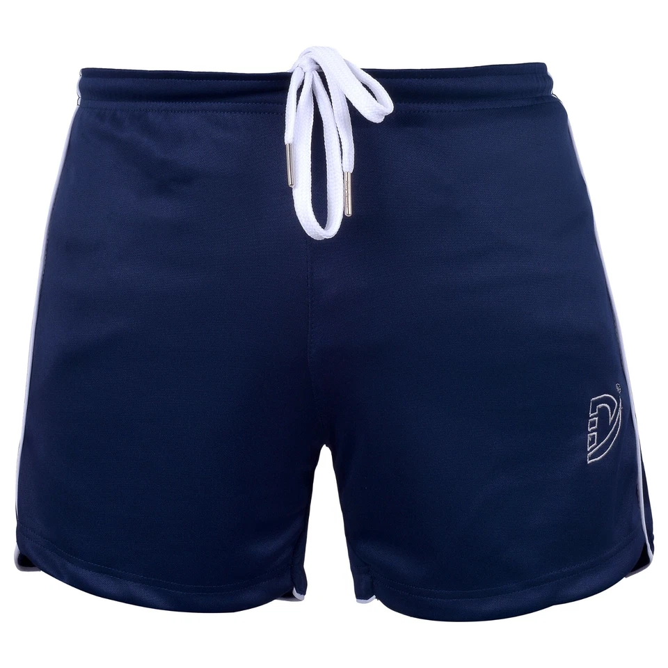 Paquete de 2: DEFY NUEVOS HOMBRES ENTRENAMIENTO GIMNASIO DEPORTES CORRER CASUAL FITNESS PANTALONES CORTOS AZUL MARINO Foto 3 de 4