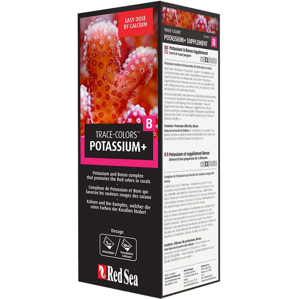 レッドシー トレースカラーズ A B C D セット 500ml 使用品 Red Sea Trace Colors ABCD Pro Pack 4x 500mL Complete Coral