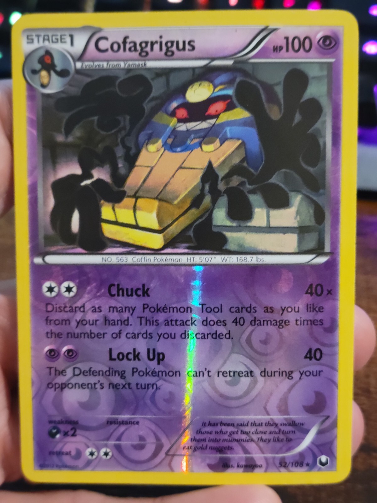 Pokemon B&W: Dark Explorers - Cofagrigus - 52/108 - Reverse Holo - NM