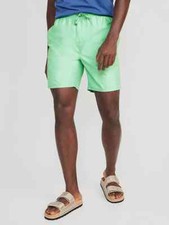 NWT Old Navy Subtle Green Solid Swim Trunks Board Shorts 7-inch inseam Men Small