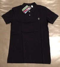 NWT Paul Smith Mens Moon Man Astronaut Slim Fit Small Polo Shirt Black $145
