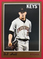 2019 Topps Heritage Minors D.L. Hall 07/15 Gold Parallel Card #16