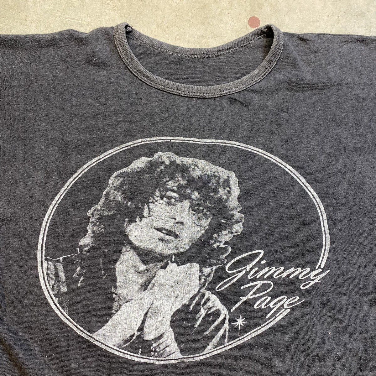 Vintage 1970s Jimmy Page Led Zeppelin T Shirt L Rare Rock