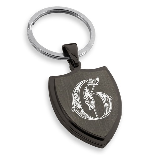 Collar o llavero con etiqueta de perro con letras reales con monograma escudo escudo de acero inoxidable - Imagen 43 de 157