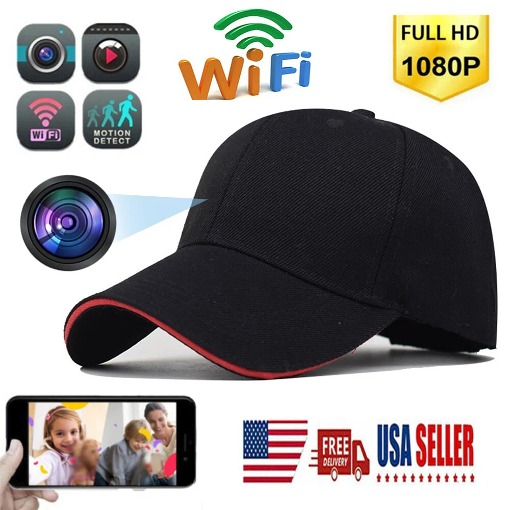 US App Remote View Cam 4K Live Streaming WiFi Baseball Hat Cap Camera Secret DVR eBay