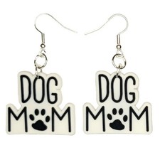 Orecchini cane mamma fatti a mano ipoallergenici argentati placcati ami da pesca