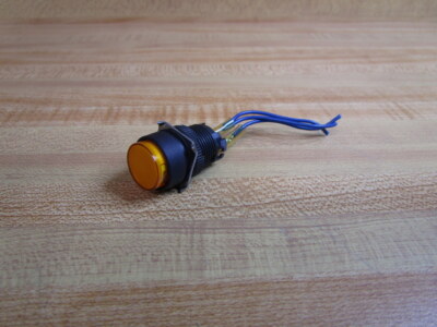 Omron M2GT-7001-3 Push Button Switch M2GT70013 Amber W/Wires