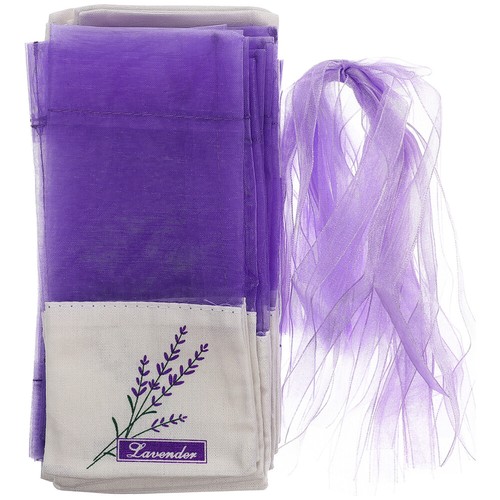 50 Pcs Sachet-Tasche Reisen Leerbeutel Leinen Lavendel Beuteltaschen