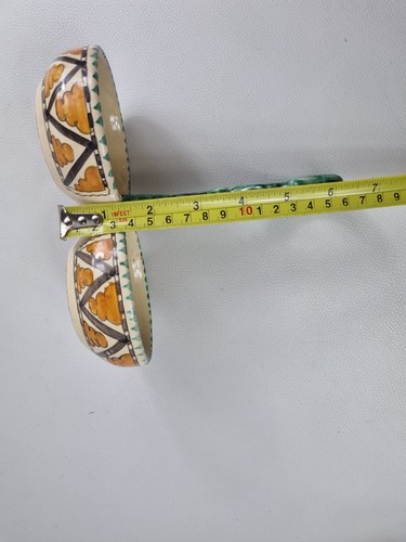 HANDBEMALTE CERAMICA ORVIETO ITALIENISCHE ÖL & ESSIG KRUZIFIX HALTER STÄNDER - Bild 8 von 8