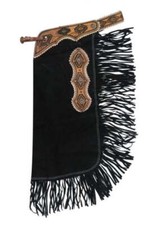 Showman SEUDE LEATHER CHINKS w/ Navajo tooling Three buckle closure Size S M L