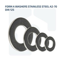 FORM A WASHERS THIN FLAT STAINLESS STEEL M2 M2.5 M3 M3.5 M4 M5 M6 M8 M10 M12