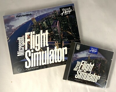 Microsoft Flight Simulator 5.1 1995 MS-DOS CD-ROM w/ MANUAL Excellent Condition!