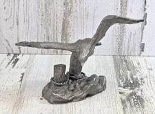 Rawcliffe Pewter Seagull In Flight Nautical Beach P. Davis Vintage