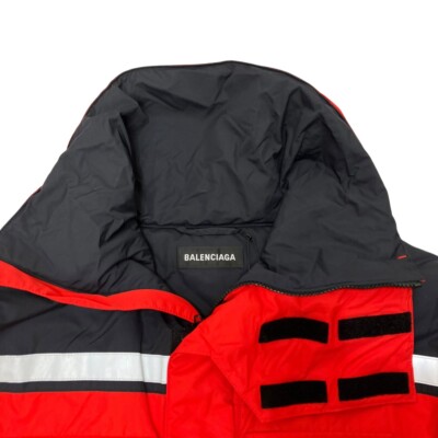 Balenciaga Mat Nylon Jacket 602027 Red Black Size 44 Men's used