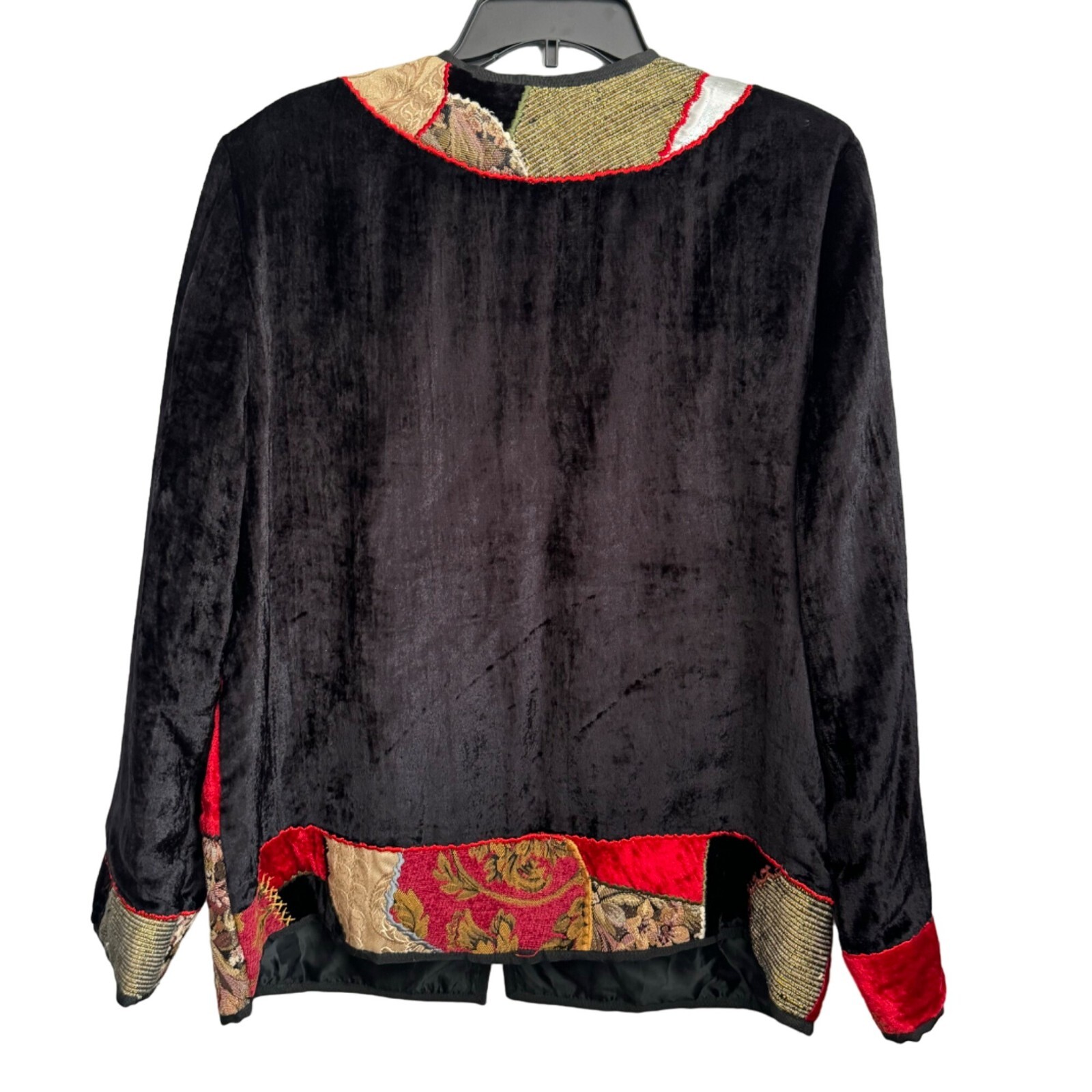 Vintage Allure Patchwork Blazer Jacket Size M Bla… - image 9