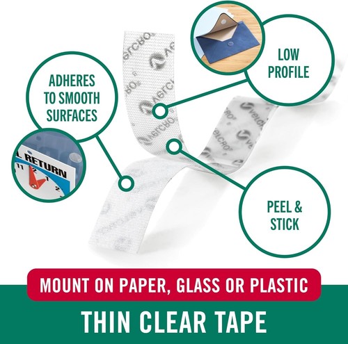 VELCRO Brand Strong Crafting 15ft x 3/4 in Thing & Clear Tape Holds up to 2LB - 第 7/7 張圖片