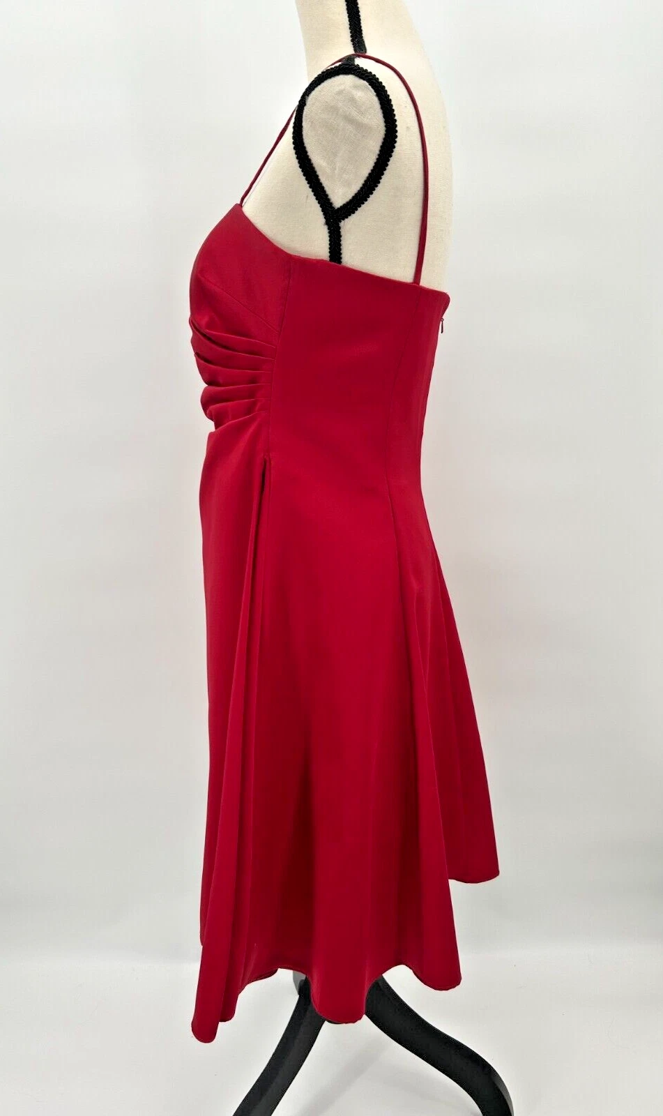 Abito in raso rosso San Valentino ~ vestibilità e svasatura con spalline ~ damigella d'onore formale ~ taglia 4 6