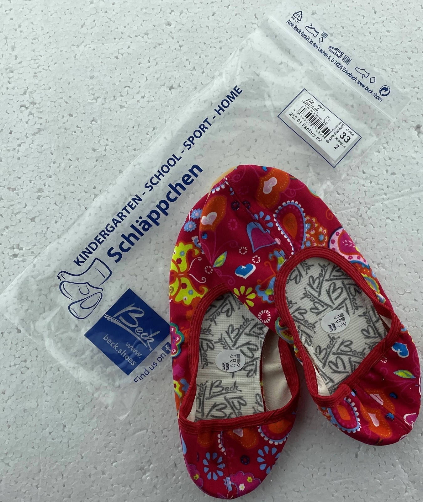 Beck Walk Basic Kids Heart Pattern Ballet Gym Shoes BNWT EU 33 UK 1 junior S3B5