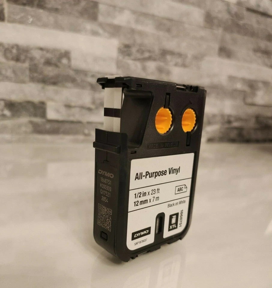 DYMO - Vinyl XTL 7 m x 12 mm Noir sur Blanc 1868751 - Photo 2/3