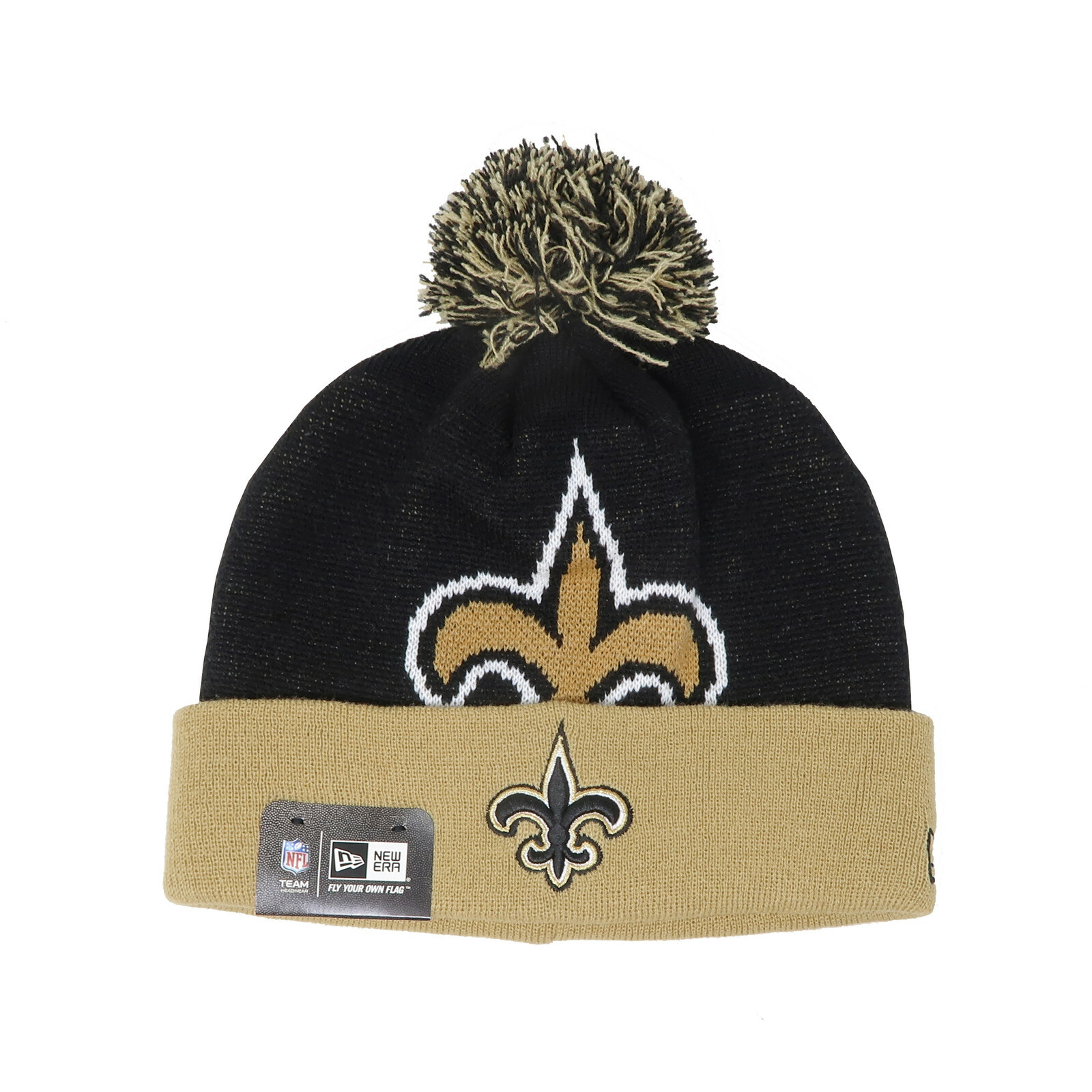 NUEVA ERA New Orleans Saints NFL Negro Dorado Gorro Mujeres Hombres Tejido Biggie Gorra Sombrero