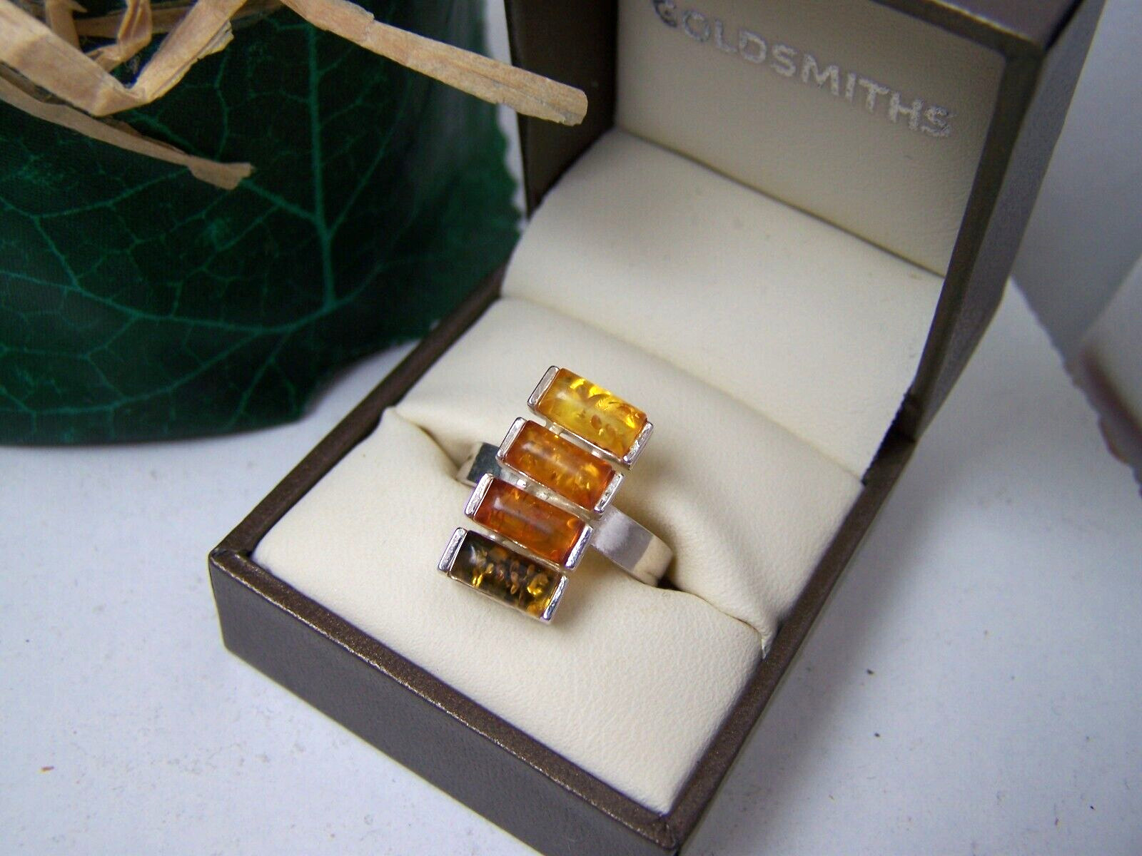 ABSTRACT MODERNIST 925 SOLID STERLING SILVER GREE… - image 5