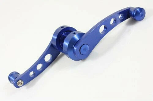 MANIJA MANUAL MANIVELA VENTANA/BOBINADORA/PUERTA COCHE ANODIZADO AZUL RANURADO 2 PIEZAS 4.46" Foto 3 de 4