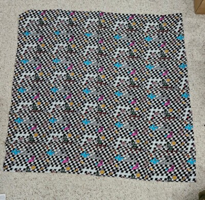 Vintage 1991 Nicole Miller GRIFT GRIFTL VICES 100% Silk Scarf 44'' square - RARE