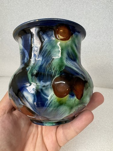 Herman Kahler Danish Art Deco Studio Pottery Vintage Berry Vase 1920-1940 - Picture 6 of 22