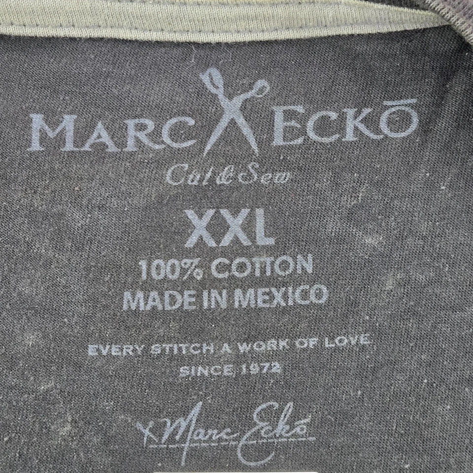 Marc Ecko Men Shirt 2XL Black Y2K Grunge Skull Lion Sword Graphic Short Sleeve - Image 3 of 4