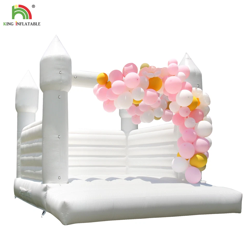 Casa de rebote inflable de PVC de 13x12 pies castillo de salto apto para cumpleaños boda fiesta Foto 2 de 4