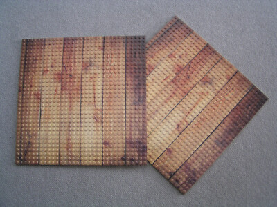 Open Bricks Baseplate Holzdiele 32 x 32 Noppen Grundplatten [Duo-Pack] Bauplatte