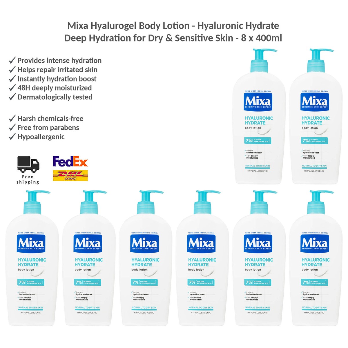 dihexa lotion Mixa Hyalurogel Body - Deep Hydration for Normal to Dry Skin 8 x 400ml What's a lipo B
