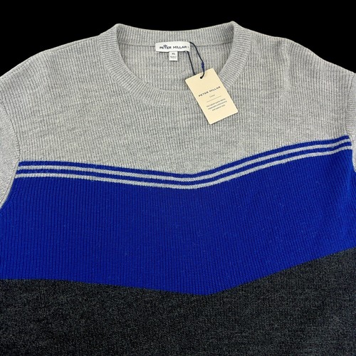 Peter Millar Crown 100% Merino Wool Colorblocked Crewneck Knit Sweater XL $228 - Picture 5 of 13